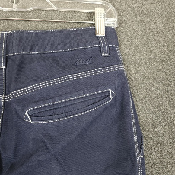 DIESEL Navy Blue Wide Leg Sailor Pants Contrast Stitch Size 26 - Picture 5 of 10